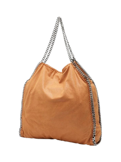 Pre-loved Stella McCartney Falabella Silver Hardware Chain Bag, Orange - view 2, Orange