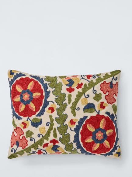 John Lewis Lakai Rectangular Cushion, Multi, Natural Multi