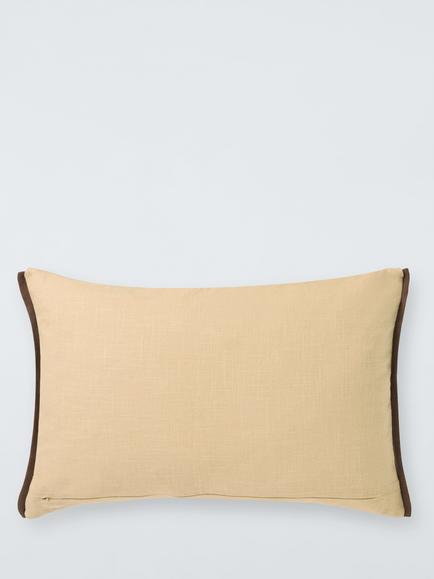 John  Lewis Luxor Rectangular Cushion, Natural/Multi - view 2, Natural Multi