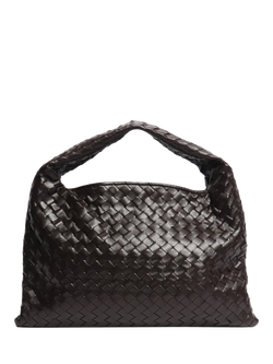 Pre-loved Bottega Veneta Intrecciato leather Hop Bag, Brown, Brown