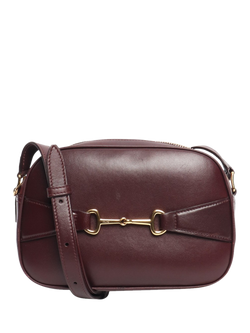 Pre-loved CELINE Camera Leather Shoulder Bag, Burgundy, Burgundy
