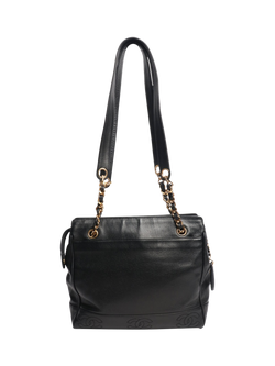 Pre-loved CHANEL 1996 Vintage CC Logo Caviar Tote Bag, Black - view 2, Black