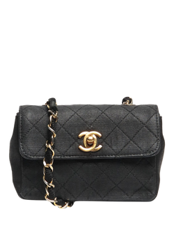 Pre-loved CHANEL Mini Flap Bag, Black, Black
