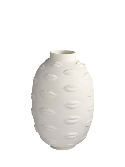 Jonathan Adler Muse Gala Round Porcelain Vase, H24cm, White - view 2, White