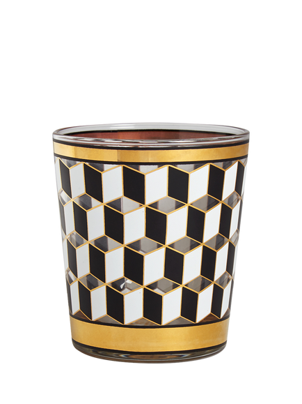 Jonathan Adler Versailles Glass Tumblers, Set of 4, 350ml, Black/Gold - view 2, Gold