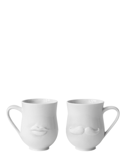 Jonathan Adler Muse Mr & Mrs Reversible Porcelain Mug, 473ml, White, White