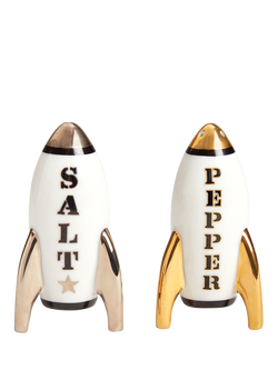 Jonathan Adler Apollo Porcelain Salt & Pepper Shaker Set, Gold