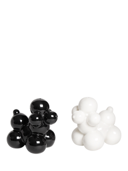 Jonathan Adler Poodle Porcelain Salt & Pepper Shaker Set, Black/White, Black / White