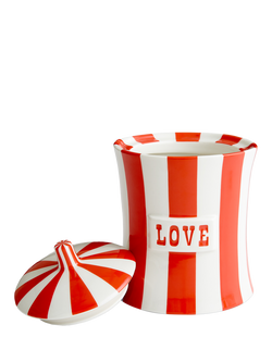 Jonathan Adler Vice Peace Porcelain Canister, Red - view 2, Red