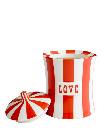 Jonathan Adler Vice Peace Porcelain Canister, Red - view 2, Red