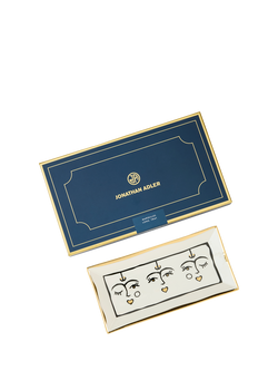 Jonathan Adler Marseilles Porcelain Long Tray, 20cm, Black/Gold - view 2, Gold