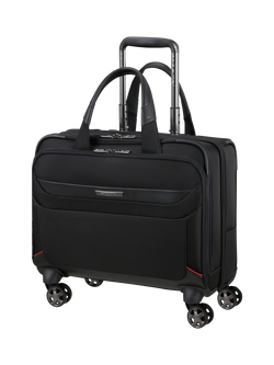 Samsonite PRO-DLX 6 8-Wheel Spinner Laptop Bag, 26L, Black, Black