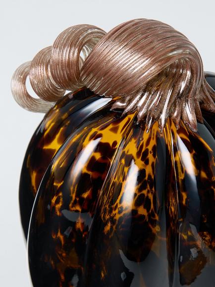 John Lewis Tortoiseshell Glass Pumpkin Decoration - view 2, Tortoise Shell