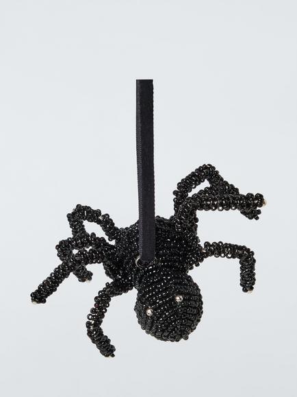 John Lewis Beaded 3D Spider Bauble, Black, Black