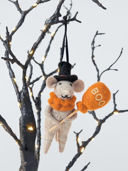 John Lewis Boo Mouse Felt Tree Decoration - view 2, Multi