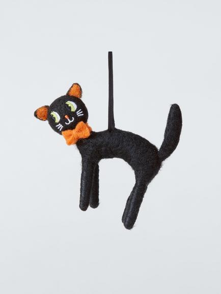 John Lewis Felt Cat Tree Decoration, Black