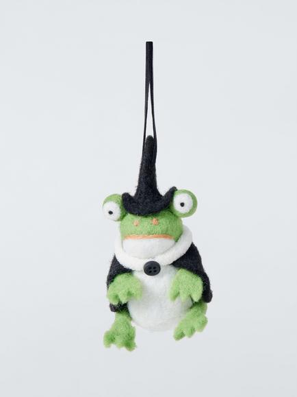 John Lewis Felt Frog Tree Decoration, Green