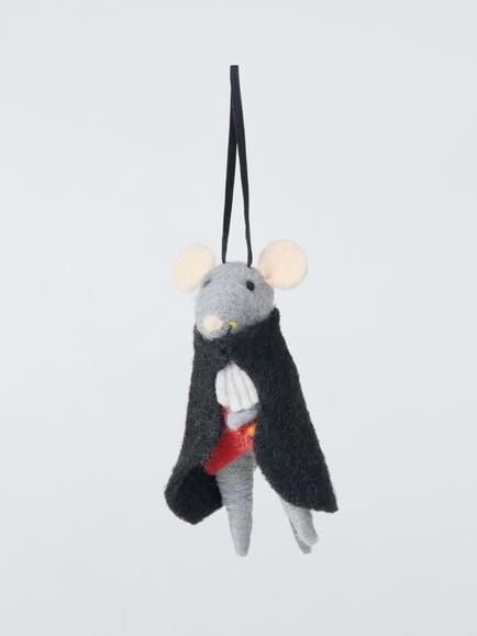 John Lewis Vampire Mouse Felt Tree Decoration, Multi