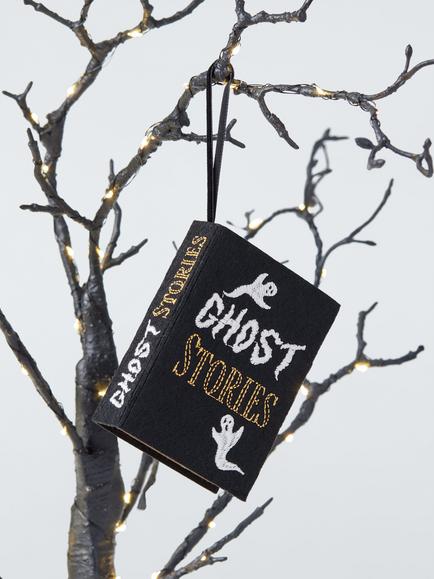 John Lewis Ghost Stories Book Felt Tree Decoration - view 2, Black