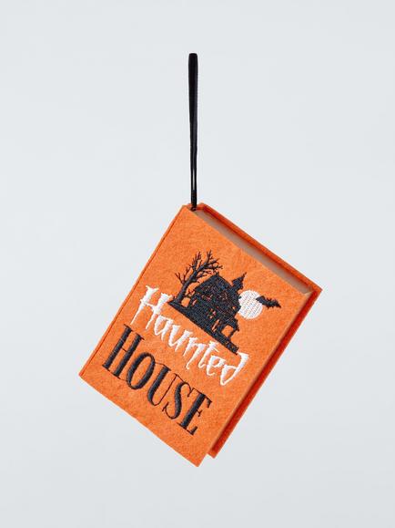 John Lewis Haunted House Book Felt Tree Decoration, Orange