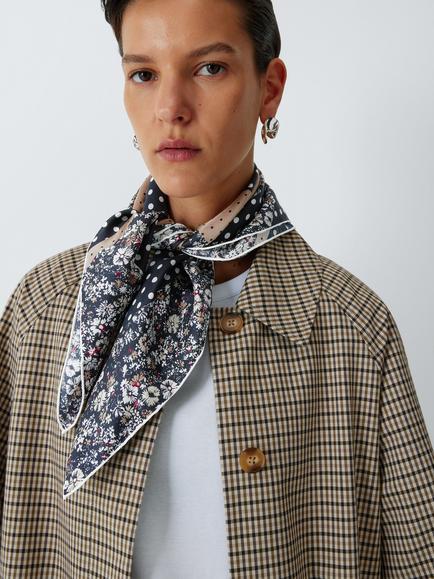 John Lewis Daisy Heritage Pure Silk Scarf, Multi, Multi