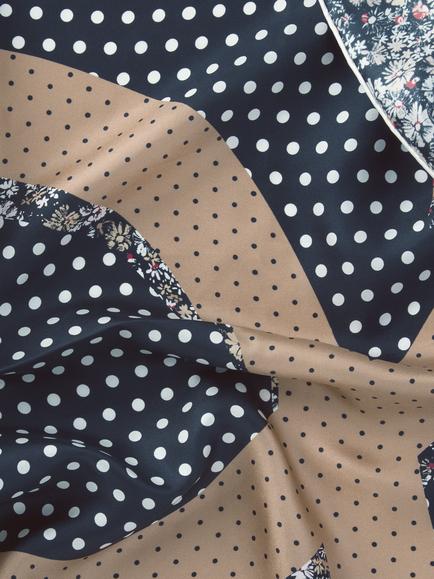 John Lewis Daisy Heritage Pure Silk Scarf, Multi - view 2, Multi