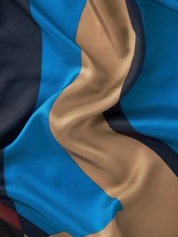 John Lewis Heritage Pure Silk Scarf, Navy Multi - view 2, Navy Multi