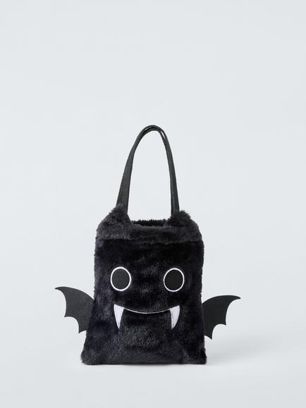 John Lewis Plush Bat Bag, Black, Black
