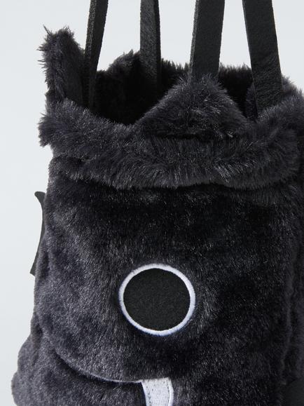 John Lewis Plush Bat Bag, Black - view 2, Black
