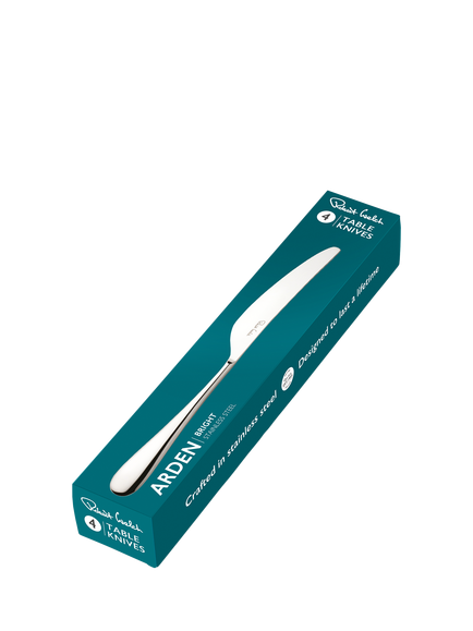 Robert Welch Arden Bright Stainless Steel Table Knives, Set of 4 - view 2, Silver