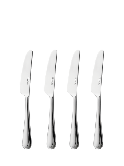 Robert Welch Kingham Bright Stainless Steel Butter Knives, Set of 4, Silver