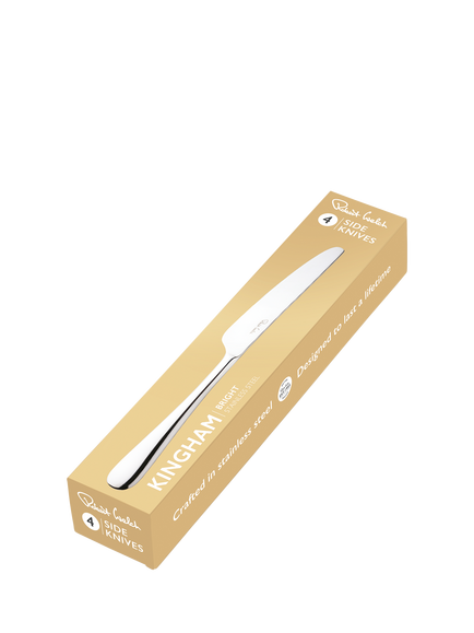 Robert Welch Kingham Bright Stainless Steel Side Knives, Set of 4 - view 2, Silver