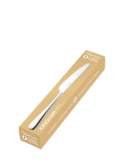 Robert Welch Kingham Bright Stainless Steel Table Knives, Set of 4 - view 2, Silver