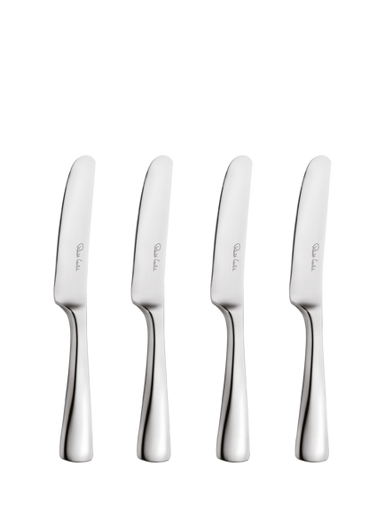 Robert Welch Malvern Bright Stainless Steel Butter Knives, Set of 4, Silver