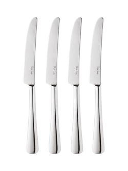 Robert Welch Malvern Bright Stainless Steel Table Knives, Set of 4, Silver