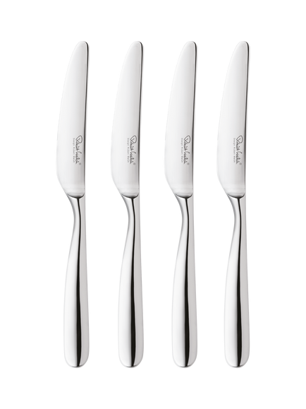 Robert Welch Stanton Bright Stainless Steel Table Knives, Set of 4, Silver