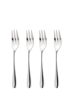 Robert Welch Arden Bright Stainless Steel Pastry Forks, Set of 4, Silver