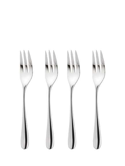Robert Welch Arden Bright Stainless Steel Pastry Forks, Set of 4, Silver