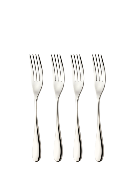 Robert Welch Arden Bright Stainless Steel Table Forks, Set of 4, Silver