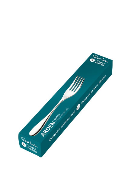 Robert Welch Arden Bright Stainless Steel Table Forks, Set of 4 - view 2, Silver