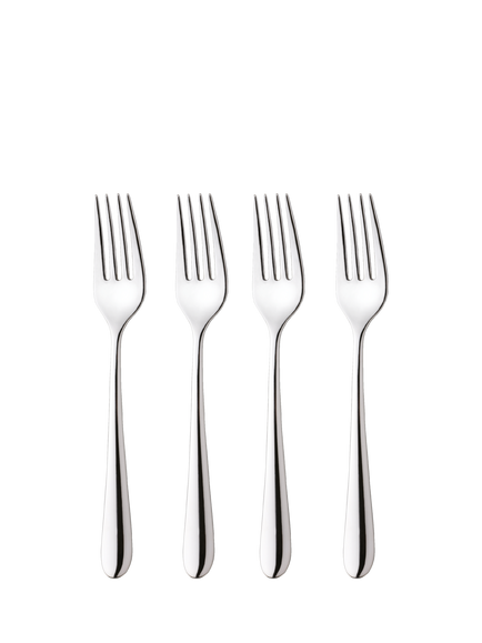 Robert Welch Kingham Bright Stainless Steel Side Forks, Set of 4, Silver