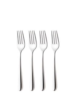 Robert Welch Kingham Bright Stainless Steel Table Forks, Set of 4, Silver