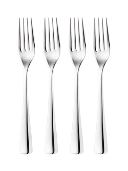 Robert Welch Malvern Bright Stainless Steel Table Forks, Set of 4, Silver