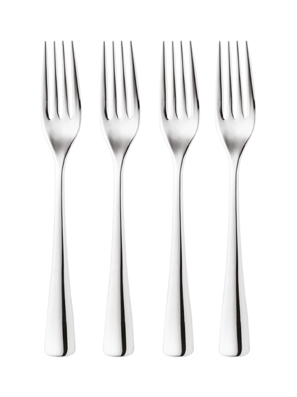 Robert Welch Malvern Bright Stainless Steel Table Forks, Set of 4, Silver