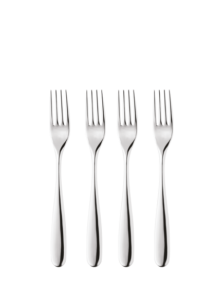 Robert Welch Stanton Bright Stainless Steel Table Forks, Set of 4, Silver