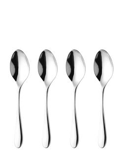 Robert Welch Arden Bright Stainless Steel English Teaspoons, Set of 4, Silver