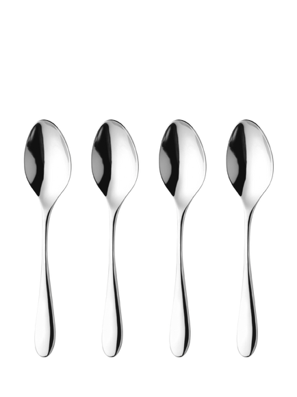 Robert Welch Arden Bright Stainless Steel English Teaspoons, Set of 4, Silver