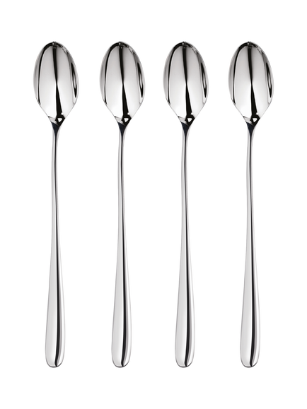 Robert Welch Arden Bright Stainless Steel Long Handled Spoons, Set of 4, Silver