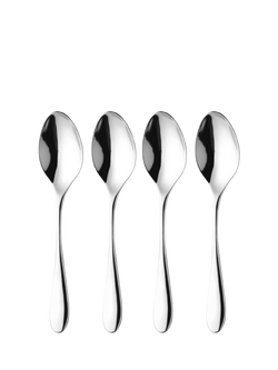 Robert Welch Arden Bright Stainless Steel Dessert Spoons, Set of 4, Silver