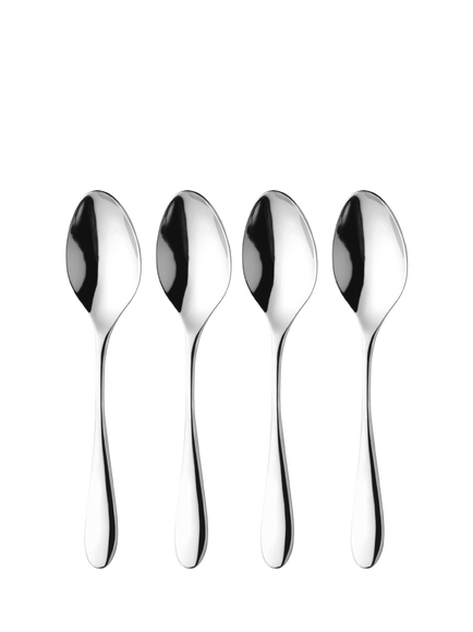 Robert Welch Arden Bright Stainless Steel Dessert Spoons, Set of 4, Silver
